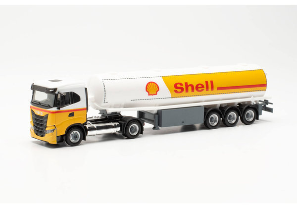 Iveco S-Way LNG Niedrigdach Benzintank-Sattelzug Shell (Herpa 315685)